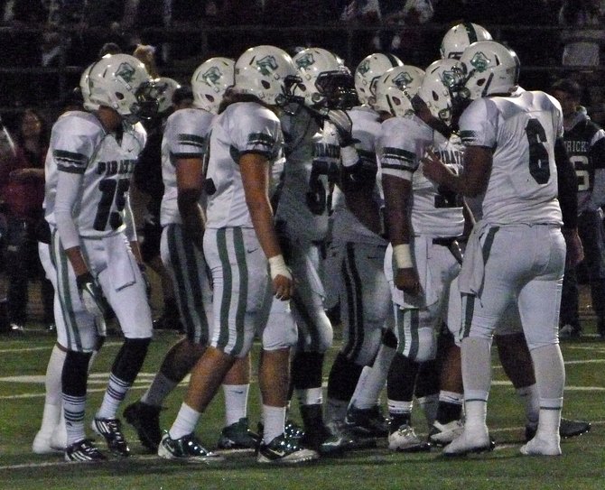 Oceanside in the offensive huddle