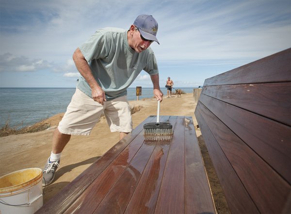 Jim Grant took it upon himself to restore and maintain the public benches at Sunset Cliffs.