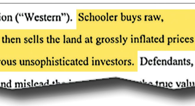 This excerpt from the Securities & Exchange Commission’s complaint against Lou Schooler lists one of the fraudulent practices in which the Schooler brothers engaged.