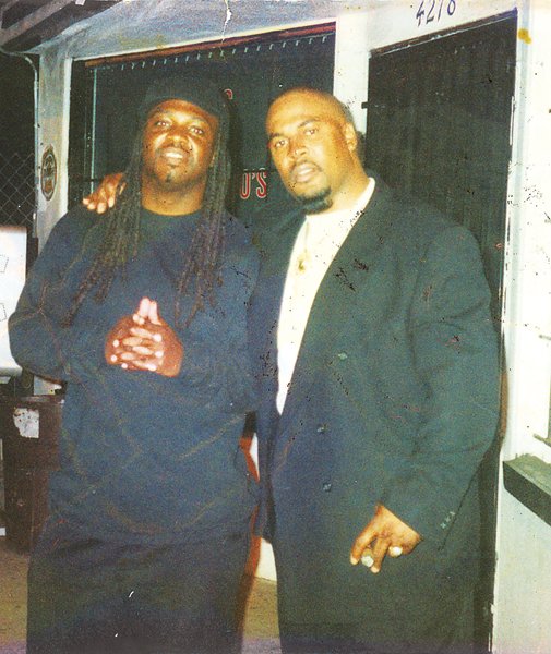 One month out of prison, the author (right) hangs out with his best friend and fellow former 47th Street Neighborhood Crips member Kenny Davis. Five months later, Davis was killed in a dispute.