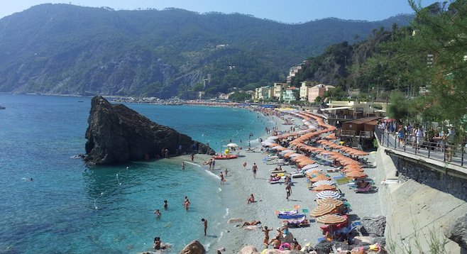 The largest of the five fishing villages that comprise Cinque Terre, Monterosso is an idyllic – if often crowded – setting for beachgoers. 