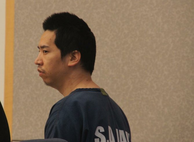 Bryan Chang in court Nov 13 2012.  Photo Weatherston.