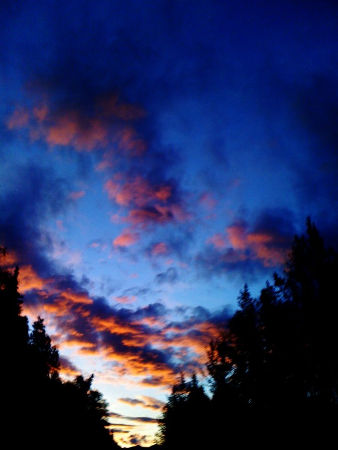 An eastern morning sky taken from Soapstone Road in Palmer, Alaska in the Matanuska Valley.