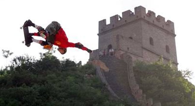 San Diegan Danny Way jumped the Great wall of China — on a skateboard. 