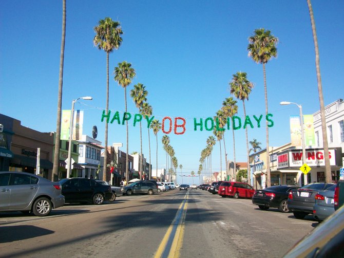 Holiday time in Ocean Beach.