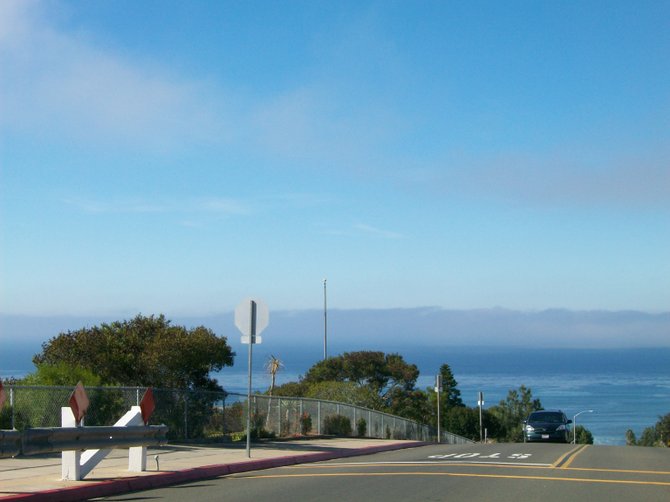 Fog bank retreating off Sunset Cliffs in Pt. Loma.