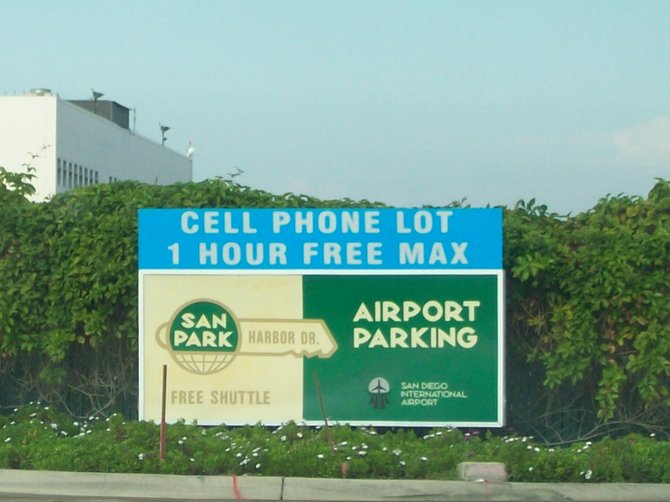 Cell phone lot near SD Int'l Airport.