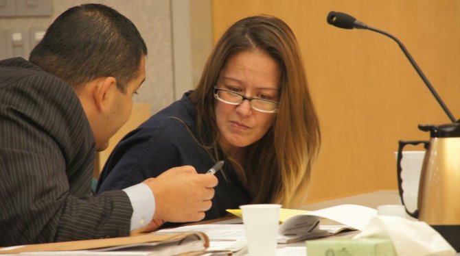 June Reiko Cooper, 40, in court.  Photo Weatherston.