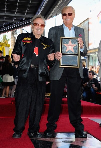George Barris joined Adam West when TV's Batman received his star on Hollywood's Walk of Fame.