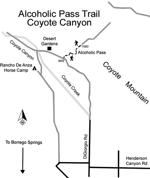 Cahuilla Indians originally used this route as a short cut between Coyote Canyon and settlements in Clark Valley.