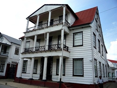 Dutch colonial architecture typifies settlements in Surinam. 