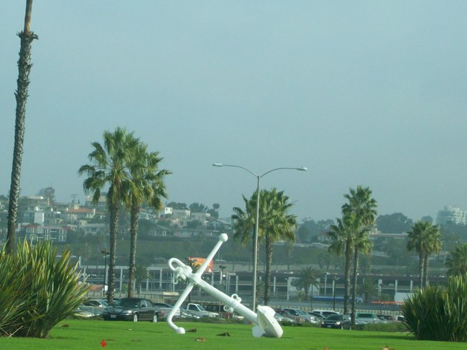 Anchor at the downtown corner of Harbor Drive & Laurel Street.