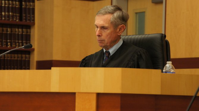 Judge Richard Mills took the plea.  Photo Weatherston.