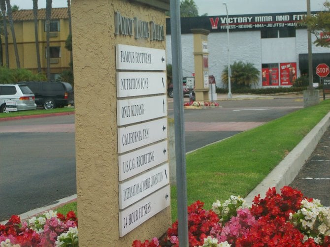 Point Loma Plaza shopping center in the Midway District.