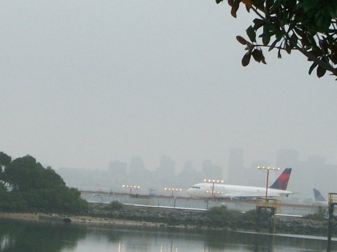 View of SD Airport from Liberty Station.