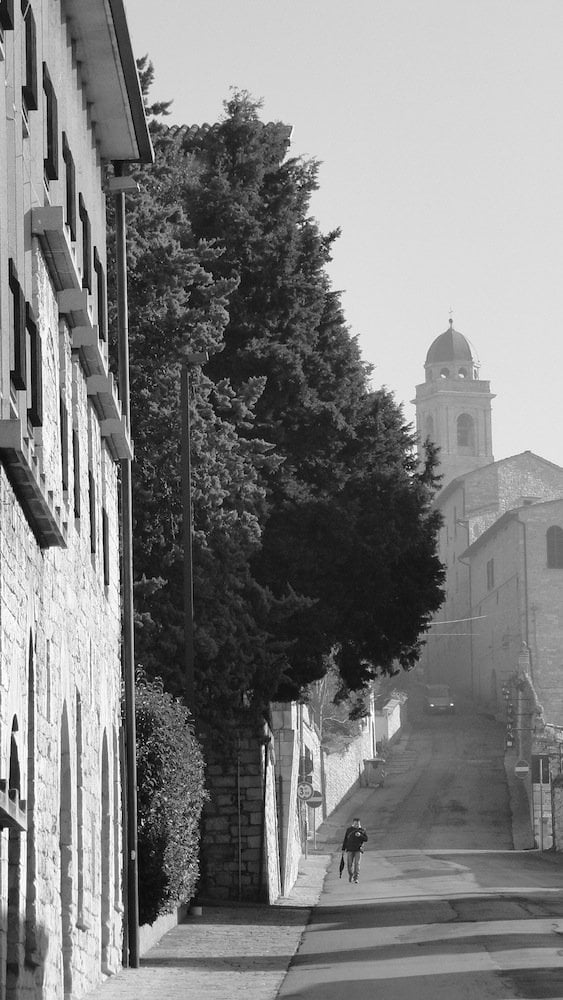 Quiet side street in Assisi. 