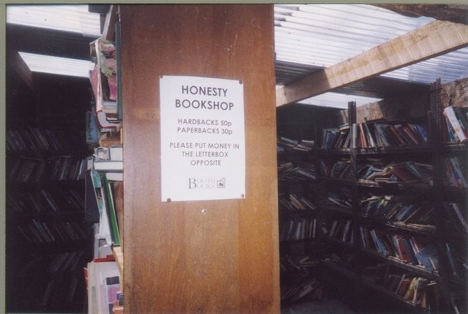 The Honesty Bookstore in Hay-On-Wye, Wales. Refreshing faith in humanity-or a good way to go out of business?