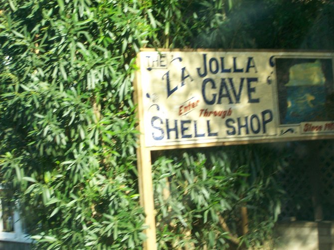 La Jolla Cave Shop sign.