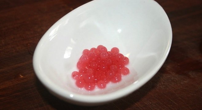 Caviar spherification (the way it's supposed to look)