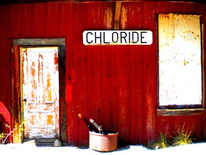 The old Chloride train station. Somewhere north of 250 residents still inhabit this silver mining holdover. 