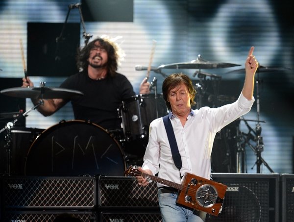 Dave Grohl and Paul McCartney.