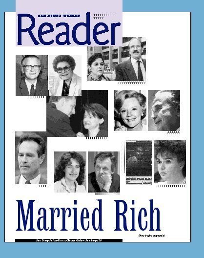 Scott Peters, then a young city councilman from La Jolla, and wife Lynn Gorguze were among wealthy power couples profiled in this 2001 Reader cover story