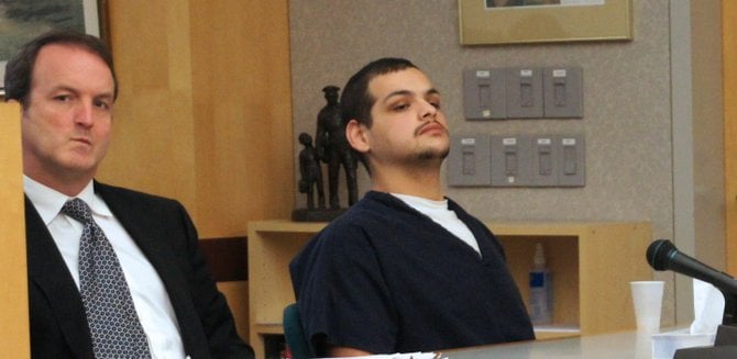 Def atty Matthew Roberts and Christopher Rincon.  Photo Weatherston.