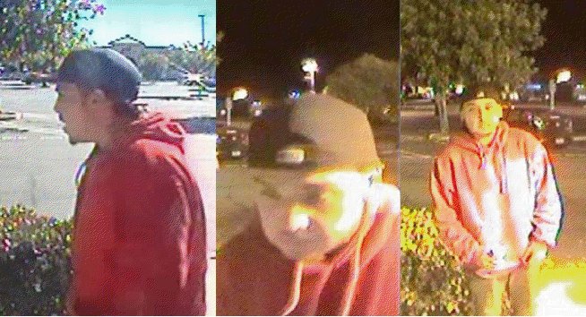 Photos from surveillance camera at Mission Federal Credit Union