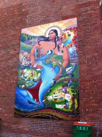 Mural in the artsy town of Beacon, NY.