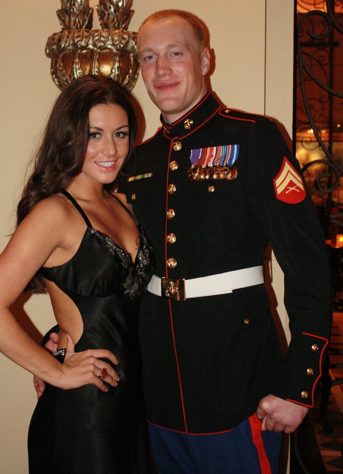 Corporal Cory Winter and Laura Crump