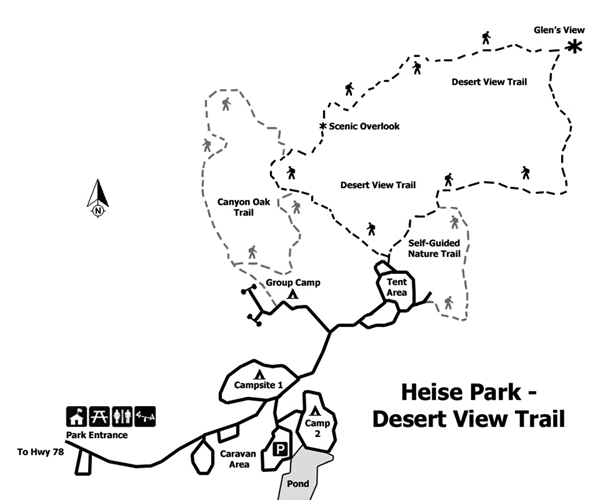 William Heise County Park Map Desert View Trail, William Heise County Park | San Diego Reader