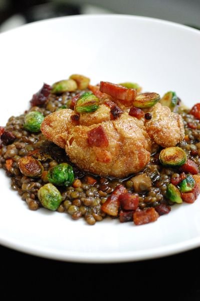 Maple-glazed sweetbreads with brown butter lentils, bacon and Chino Brussels sprouts is among the faves from the first five years that might make it onto WNL's anniversary dinner table