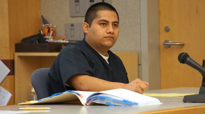 Diego Arturo Martinez, 20, pleads not guilty.  Photo Weatherston.