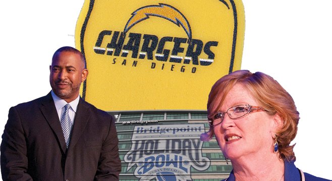 Councilmembers Tony Young and Marti Emerald gave away thousands of dollars’ worth of the Holiday Bowl and Chargers tickets.