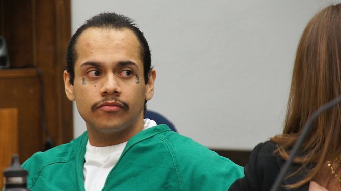 Luciano Velasquez at sentencing. Photo Weatherston.