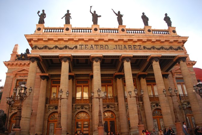 Teatro Juarez, a vibrant cultural center in the heart of Guanajuato, Mexico. 