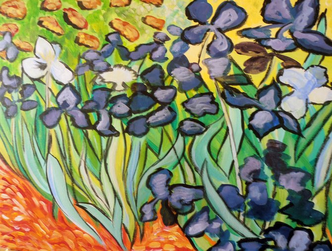 Van Gogh Style Irises