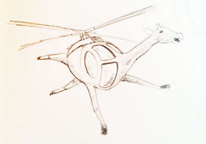 A base sketch of the logo designed for Girafficopter Pale Ale