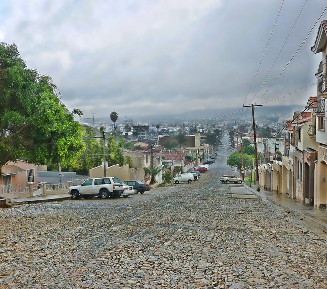 Gunajauto Avenue in Cacho Section in Tijuana,La Venida Guanajuato en la Colonia Cacho,Tijuana