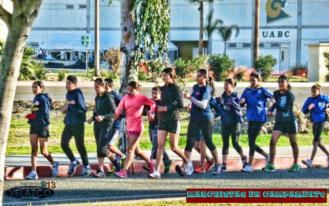 MARCHISTAS DURING TRAINING CAMP IN TIJUANA/Marchistas durante campamento de invierno en Tijuana