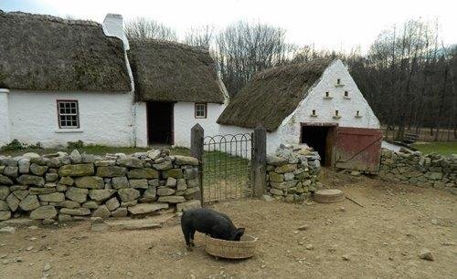 Recreation of a 1700s Irish-immigrant homestead. 