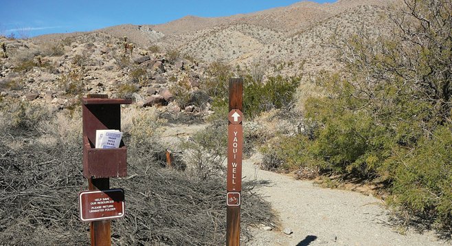The Yaqui Well trailhead is well-marked and stocked with interpretive literature to help hikers have a better understanding of this desert area.