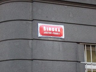 Josefov Street Sign