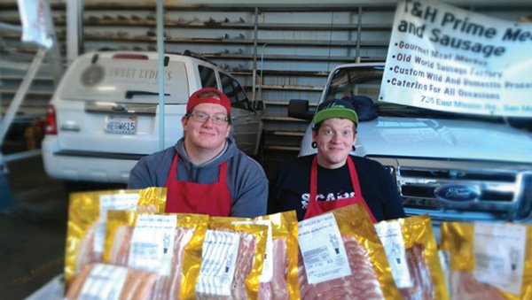 A permanent stall with a freezer would allow brothers Corey and Andrew Bilbrey to stock a lot more meat and sausage.