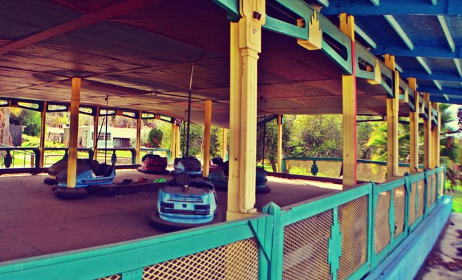 bumper car ghost town in east san diego