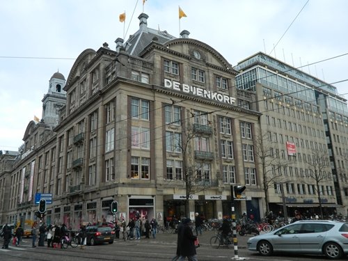 Bijenkorf's flagship store on Dam Square.
