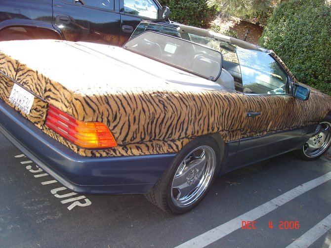 "Tiger Car" They just don't make Mercedes Benz quite like this any more. lol. Photographed in Del Mar circa "2006" as I was meeting a client at their office. Photographed by Robert Chartier.
