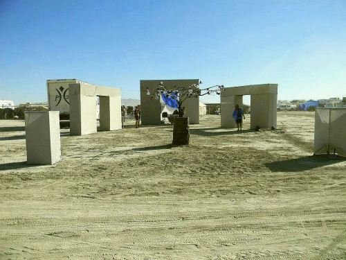 Basshenge sound camp at Burning Man 2012