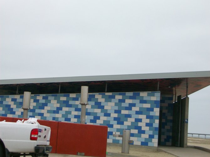 Fancy new public restrooms at North Ocean Beach.