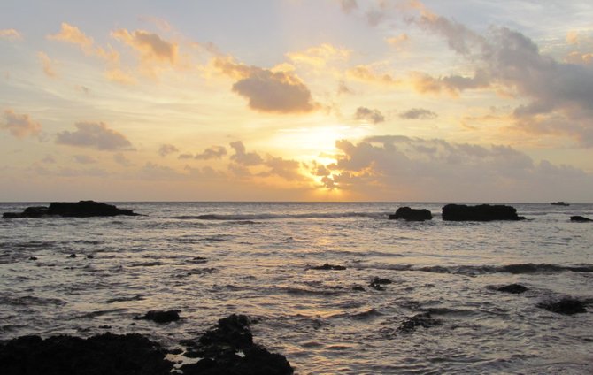 Sunset on a beach in Taiwan's Kenting National Park